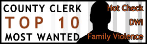 Bexar County County Clerk Top 10 Most Wanted Mugshots