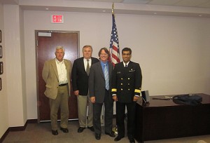 Dave Daigle and Dr. Ali Khan of CDC stand for a picture with El Paso Health Officials