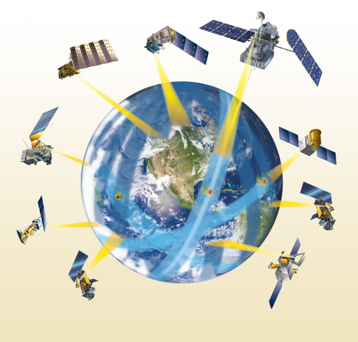 Illustration of the GPM satellite constellation.