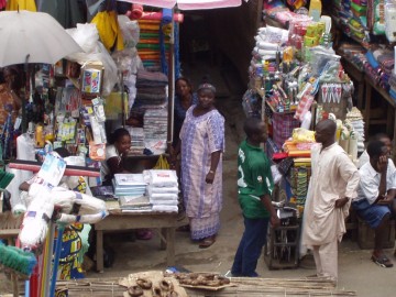 Local market square in Nigeria
