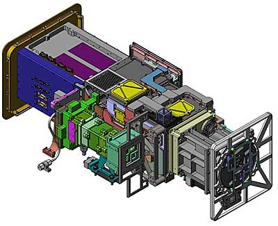 Image:  Drawing of EXIS instrument