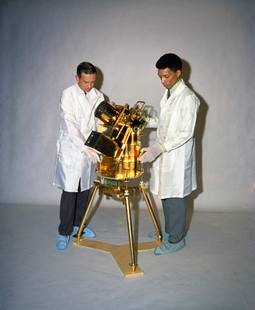 Dr. George Carruthers and William Conway with the Far Ultraviolet  Camera/Spectrograph.