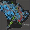 Landsat-derived land area change map for Mississippi Delta