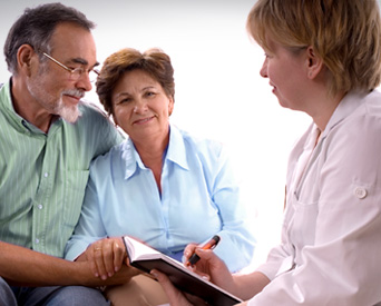 Couple with Mental Health Worker