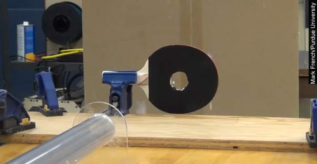 Physics+: Supersonic Ping Pong Bazooka<br>
Engineers modified a ping pong gun that can blast through paddles and the speed of sound