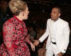 LOS ANGELES, CA - FEBRUARY 10:  Singer Adele and singer Chris Brown attend the 55th Annual GRAMMY Awards at Staples Center on February 10, 2013 in Los Angeles, California.  (Photo by Christopher Polk/Getty Images for NARAS)