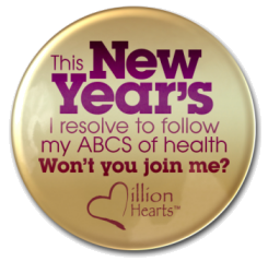 New Year's Resolution Million Hearts™ button.