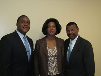 OSDBU Director Brandon Neal, Denise Hunter, President & COO FAME Assistance Corp., Kerman Maddox, Managing Partner Dakota Communications 