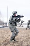 Airman 1st Class Jennifer Holly, the 219th Security Forces Squadron, responds to a simulated alarm at a missile alert facility training site during duty position training at the Minot Air Force Base, Minot, N.D. 