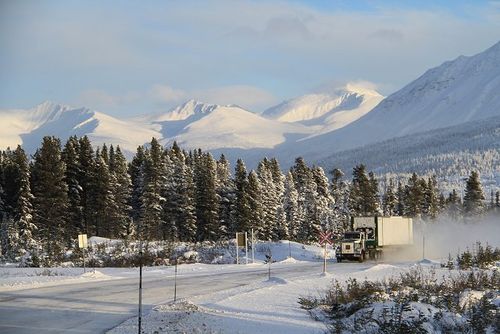 Truck in winter