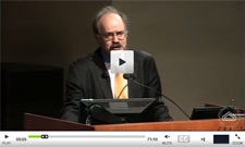 Webcast screenshot of Sir Mark Walport speaking