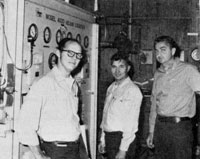 (L to R) J. White, G. Athanasiou, and R. Niemann were part of the magnet test effort