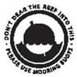 circular logo for action message: buoy with text that reads long-don't drag the reef into this, please use mooring buoys