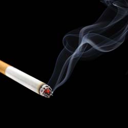 Image of a smoldering cigarette. 