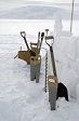 The saws, shovels and auger used by U.S. Antarctic Program participants during a two-day Snowcraft Training class near McMurdo Station, Antarctica.