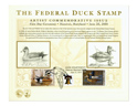 Tarjeta conmemorativa de artista American Wigeon Duck 2010-2011 