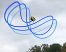 The system developed at Langley flies a kite in a figure-8 pattern to power a generator on the ground.