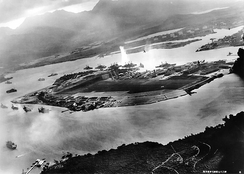 Attack on Pearl Harbor. Pleae click through for image source.