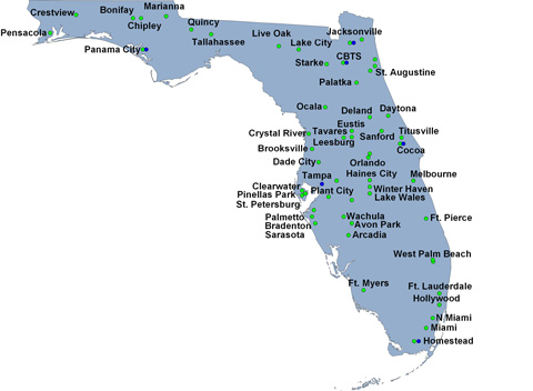 Florida National Guard Units Map