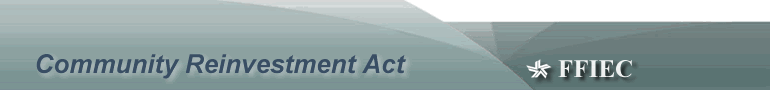 FFIEC Community Reinvestment Act Header