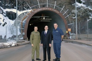 At the entrance of Cheyenne Mountain