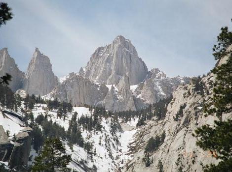 Mt. Whitney snowpack in the Sierra Nevada mountains