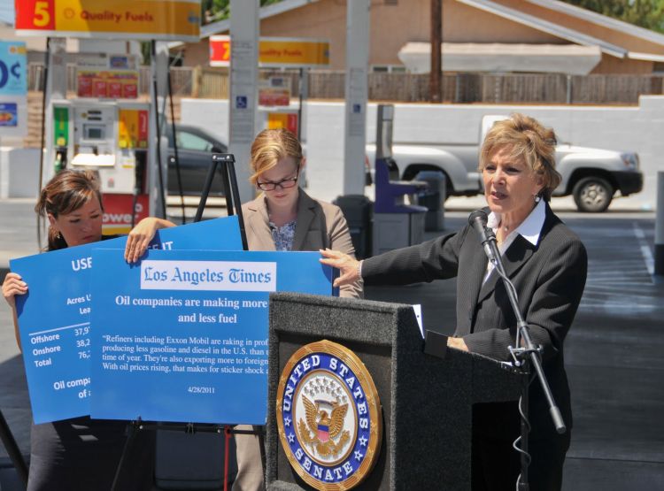 Senator Boxer addresses the need to end the billions of dollars in taxpayer subsidies to oil companies.