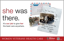 Thumbnail of Outreach Poster: She Was There. It's our job to give her the best care anywhere.