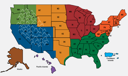 Map of Climate Regions in the U.S.