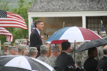 Rep. Paulsen speaks to members of the 1st Brigade Combat Team, 34th Infantry Division before their deployment to Kuwait