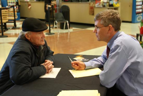 Paulsen Speaks with Constituents during his Congress on the Corner Event in Maple Grove