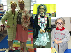 Dress up as a 100 year old for 100th day