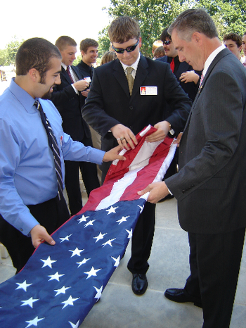 Congressman Murphy presents a flag flown over the U.S. Capitol to Keystone Oaks High School during their trip to the nation's Capitol.