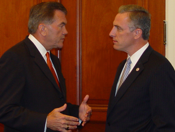 Rep. Murphy and Secretary Ridge discuss Pennsylvania's homeland security issues.