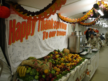 Congressman Murphy brought the Pennsylvania troops stationed in Afghanistan banners signed by Pittsburghers wishing them a Happy Thanksgiving.