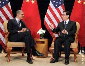 President Obama and Chinese President Hu Jintao