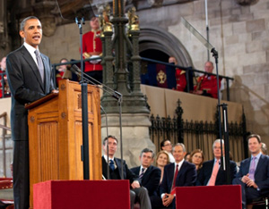 As President Obama spoke to the Mother of Parliaments' at Westminster Hall in London, it was a stark reminder of just closely linked our fates are.