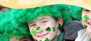 photo of boy with green wig