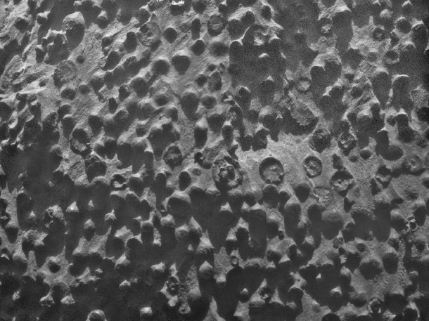 While the Mars rover Curiosity is the center of attention right now, Opportunity, a rover that has been on the Red Planet since January 2004 recently sent images of a collection of little spheres that scientists nicknamed ‘blueberries’.  These puzzling little objects were found on an outcrop of rock called "Kirkwood" and each is about 3 millimeters in diameter. (NASA/JPL-Caltech/Cornell Univ. / USGS/Modesto Junior College)