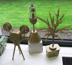 Trophies made from recycled materials