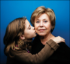 A girl and an older woman.