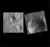 HAMO and LAMO images of Cornelia crater