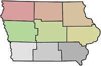 Map of Iowa