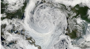 Image mosaic of Arctic storm