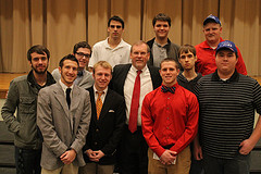 Congressman Griffith and some students at Virginia High School.