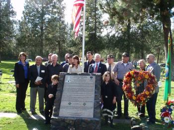 Dedication of Monument to Sgt. Grandstaff