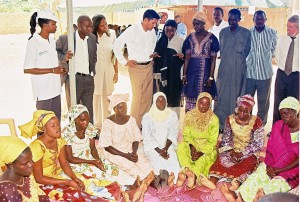 USAID Administrator Rajiv Shah meeting with expectant mothers on health issues