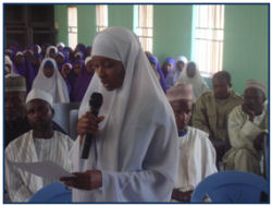 AGSP recipient thanks the U.S. Government for its contribution. Sokoto, Nigeria.