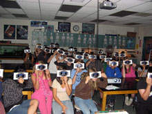 Using deep-sea goggles from the Learning Ocean Science Through Ocean Exploration curriculum, students understand what happens to light and colors as one descends into the ocean depth.