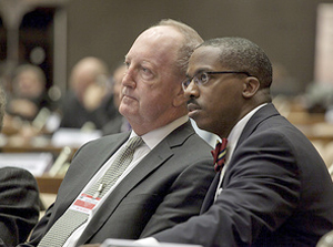 Deputy Assistant Secretary of State, Dr. Reuben Brigety (right), and USAID's Brad Wallach (left)